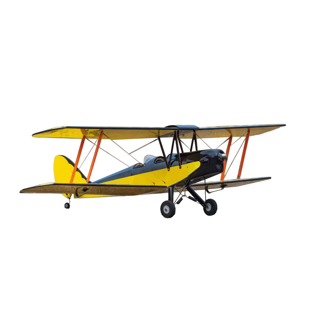 1.4M Balsa Tiger Moth Trainer Model Airplane Yellow