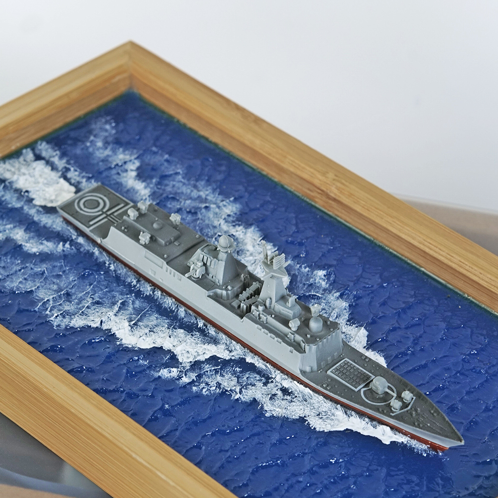 Mini 054A Frigate Seascape Model Ornament