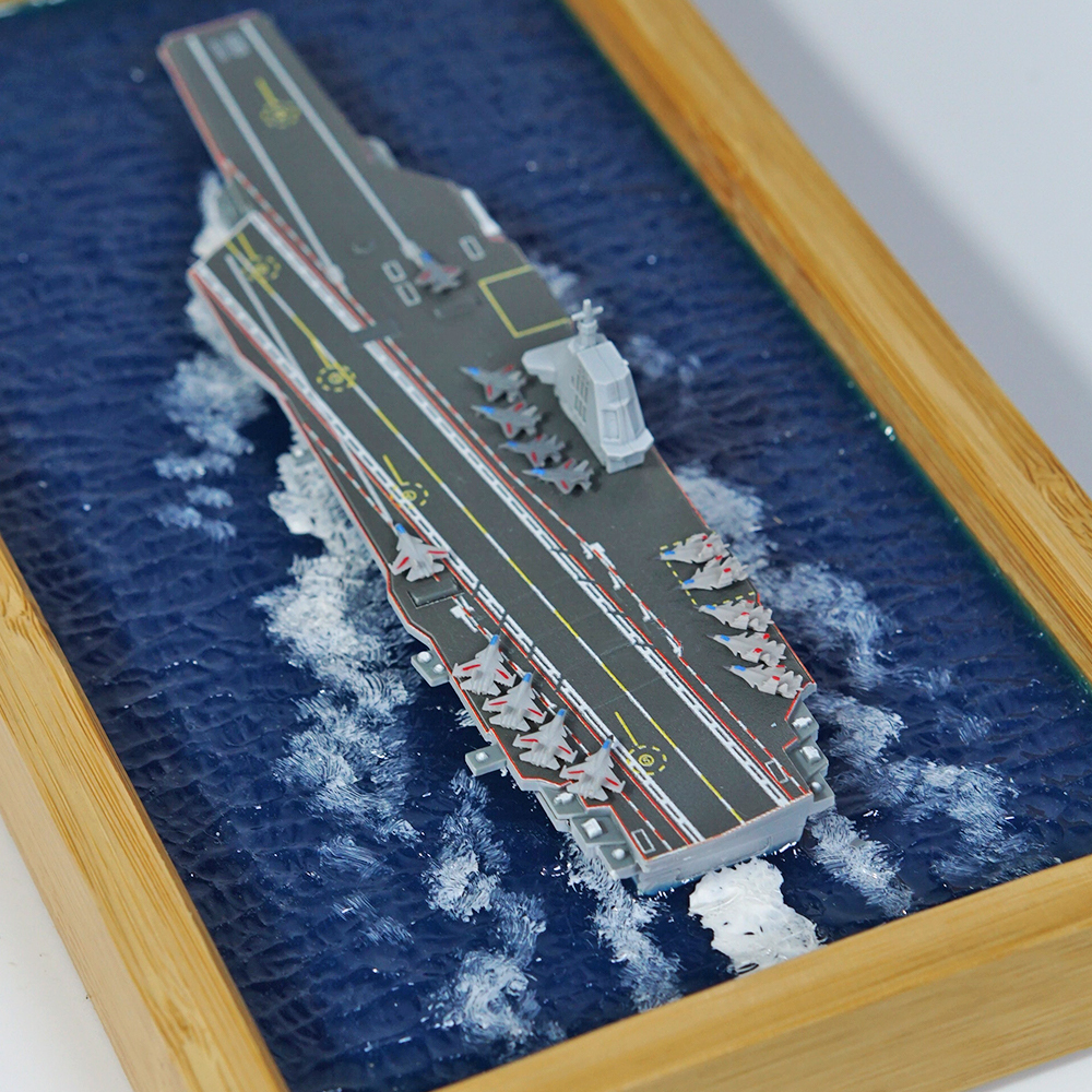 Mini Fujian Ship Seascape Model Ornament