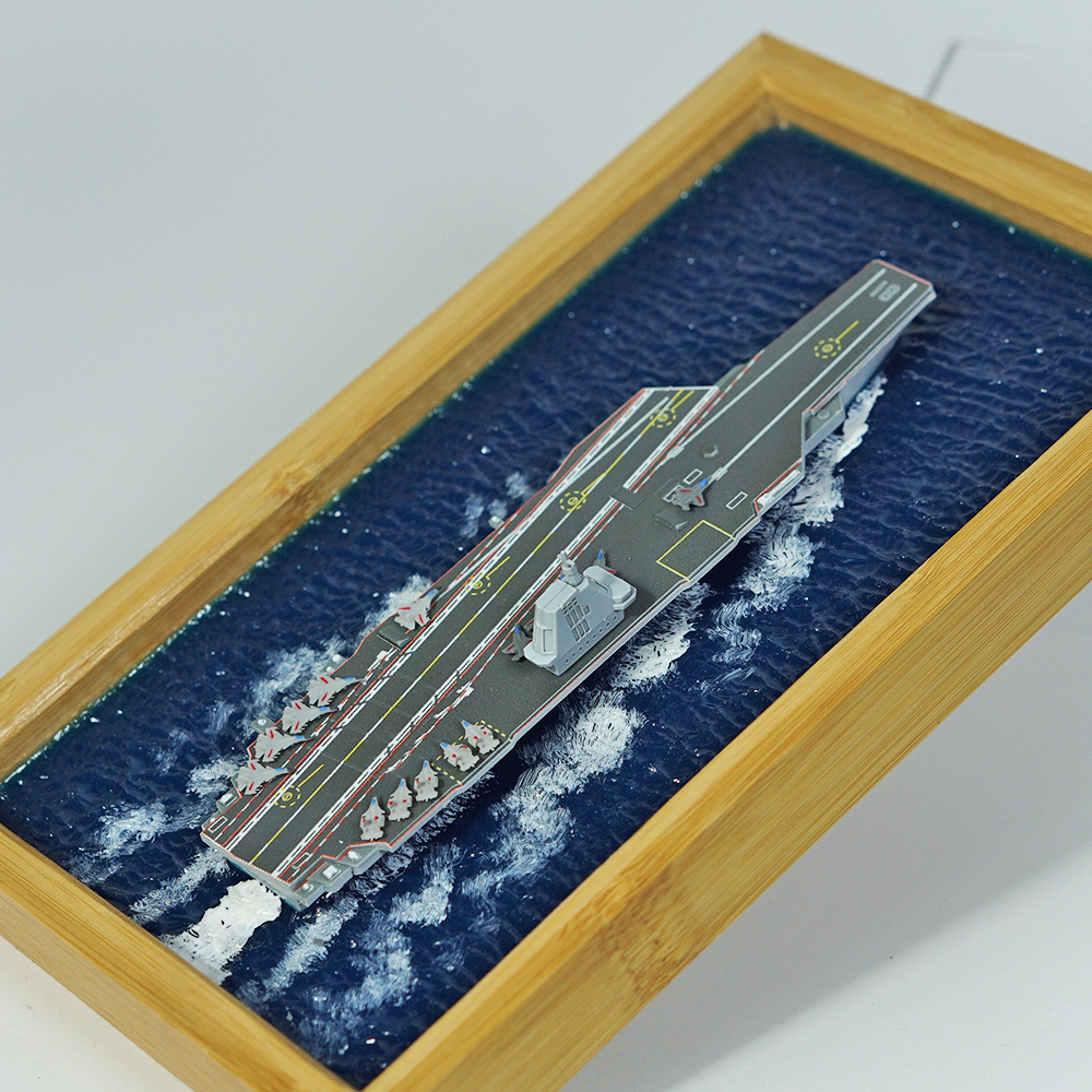 Mini Fujian Ship Seascape Model Ornament