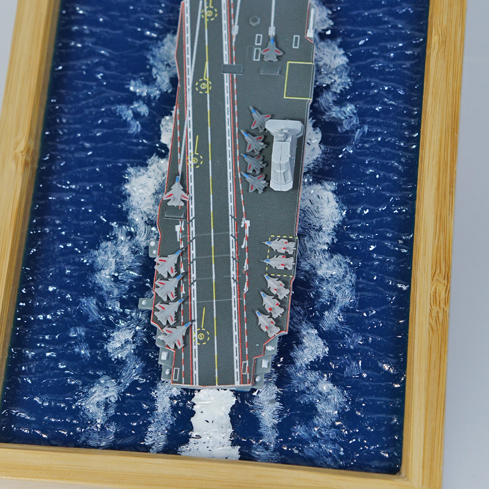 Mini Fujian Ship Seascape Model Ornament