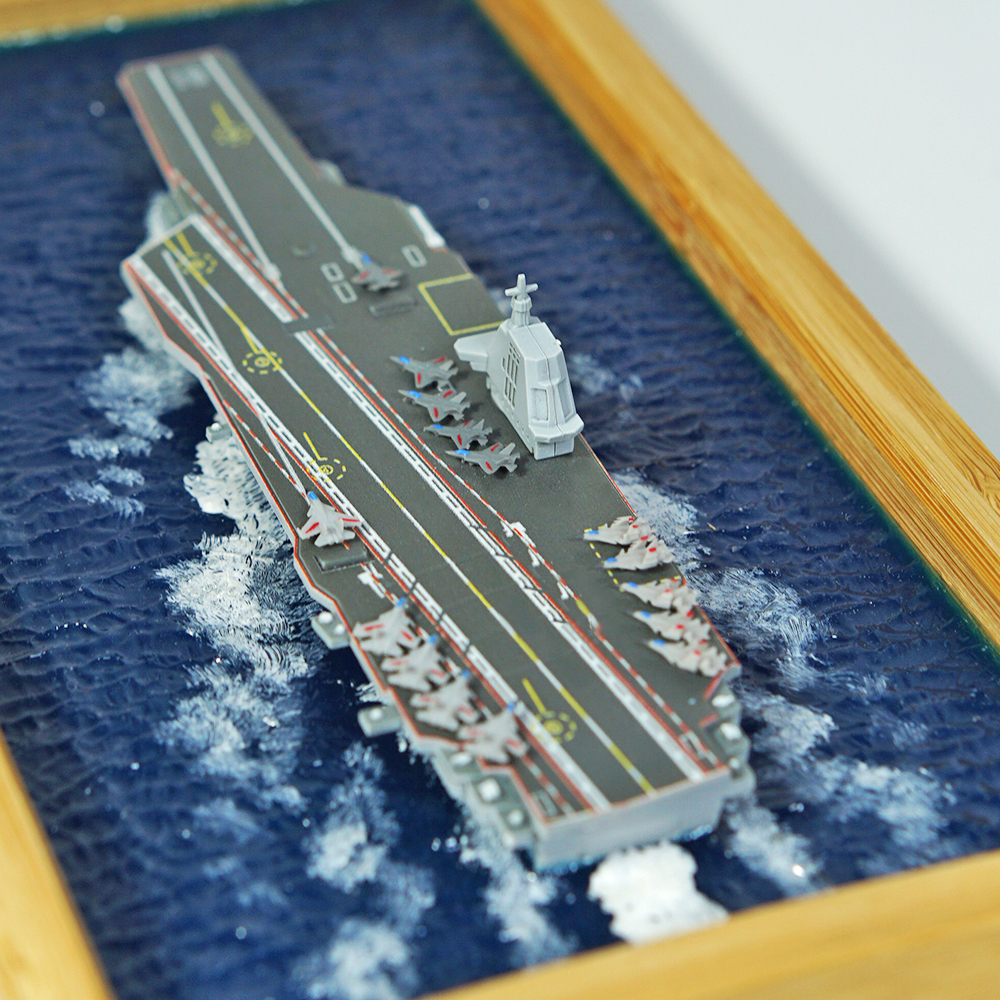 Mini Fujian Ship Seascape Model Ornament