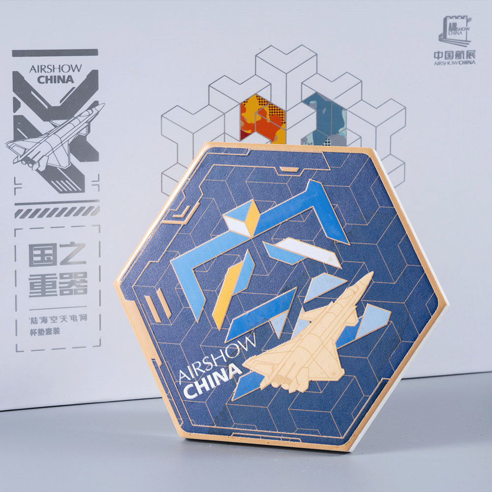Air Show Commemorative Ceramic Tea Cup Coaster (Set)