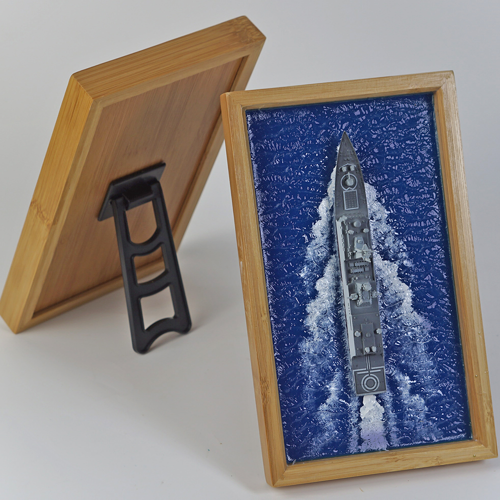 Mini 054A Frigate Seascape Model Ornament