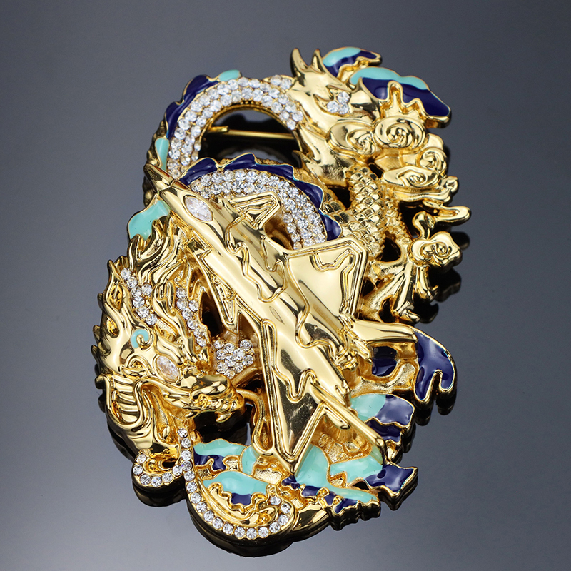 Auspicious Dragon Brooch
