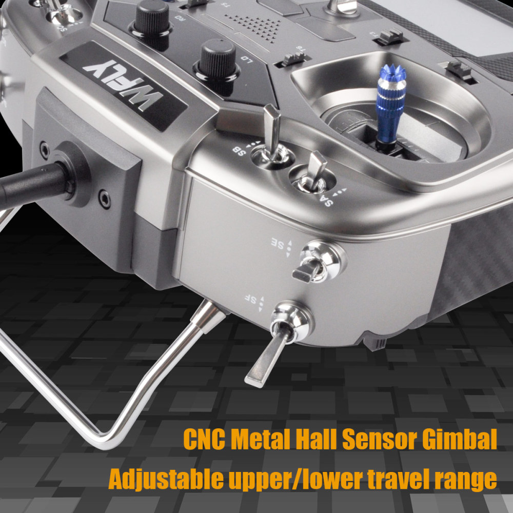 Flysky ET16S 2.4GHz RC Transmitter CNC Metal Hall Sensor Gimbal 15W Fast Charging