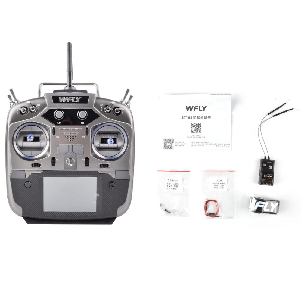 Hall Sensor Rc Flysky ET16S 2.4GHz RC Transmitter CNC Metal Hall Sensor Gimbal 15W ...
