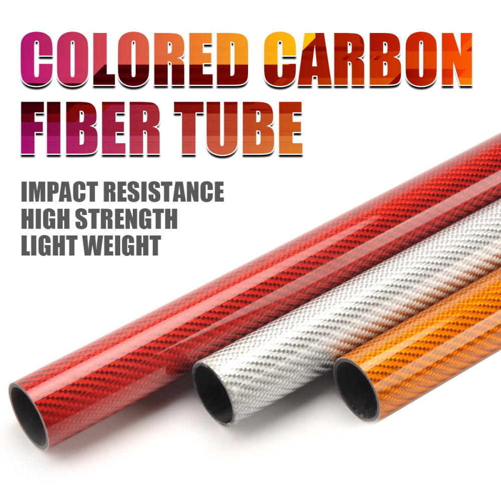 1000mm Glossy Carbon Fiber Tube High Composite Hardness Material 3K Twill Matte 30x26mm for RC Airplane