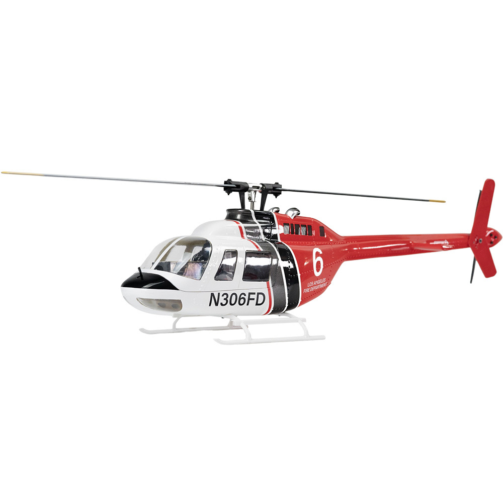 FLYWING Bell-206 Helicopter 2-Blades 16V High-power One-key 8-Route 3000mAh Power Battery RTF Version
