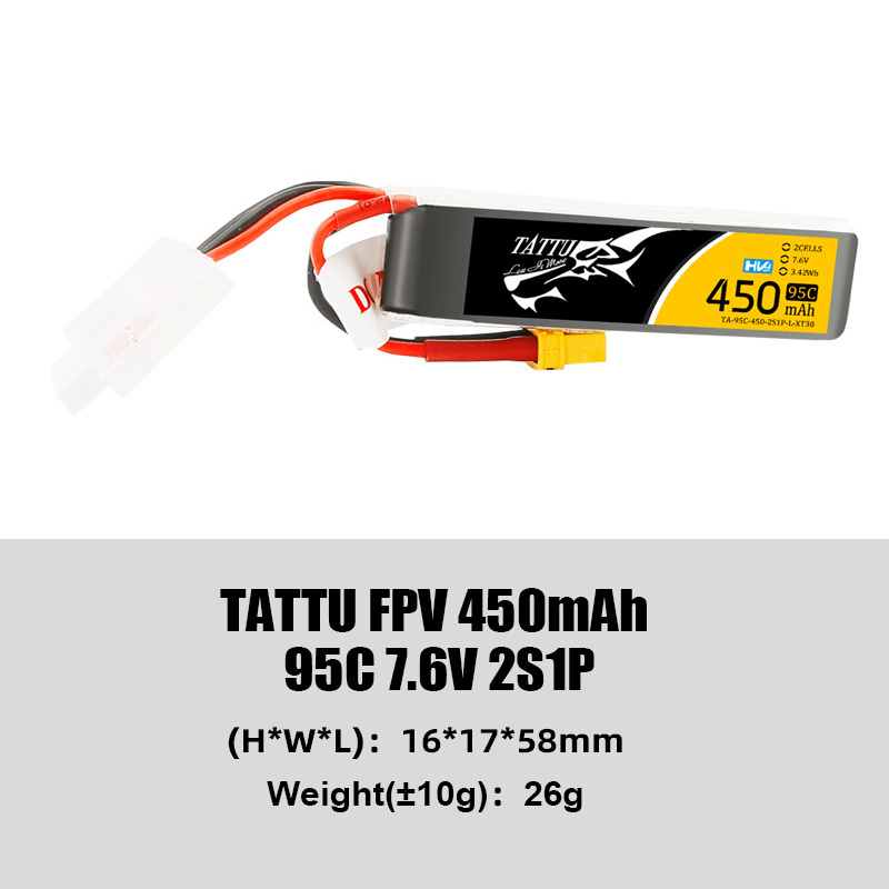 Tattu Classic Series FPV Battery High Discharge Rate (45C/75C) Lightweight Freestyle Flying Suitable for FPV Drones