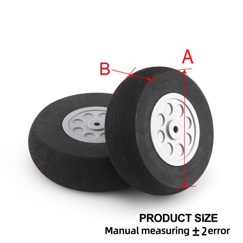Sponge Wheel Tire Plastic Hub for RC Airplane Model 20-110MM