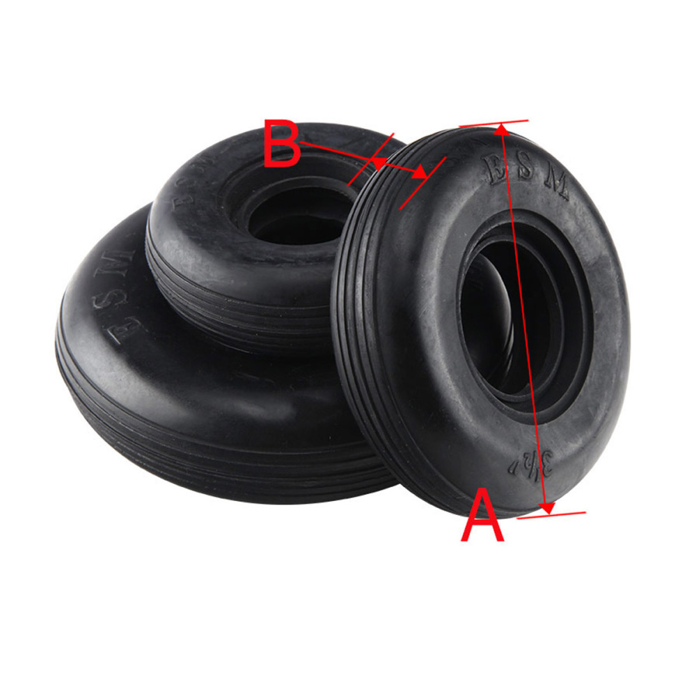 1 Pair 1.75~4.5inch Rubber Wheel Replacement Tire for RC Airplane