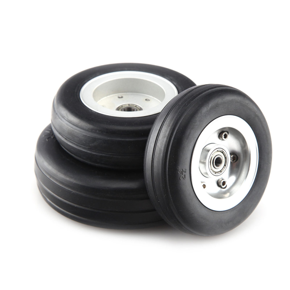 1pc 3.5inch Rubber Wheel Aluminum Hub with Wheel Adapter Rubber Tire For Model Aircraft RC Airplane