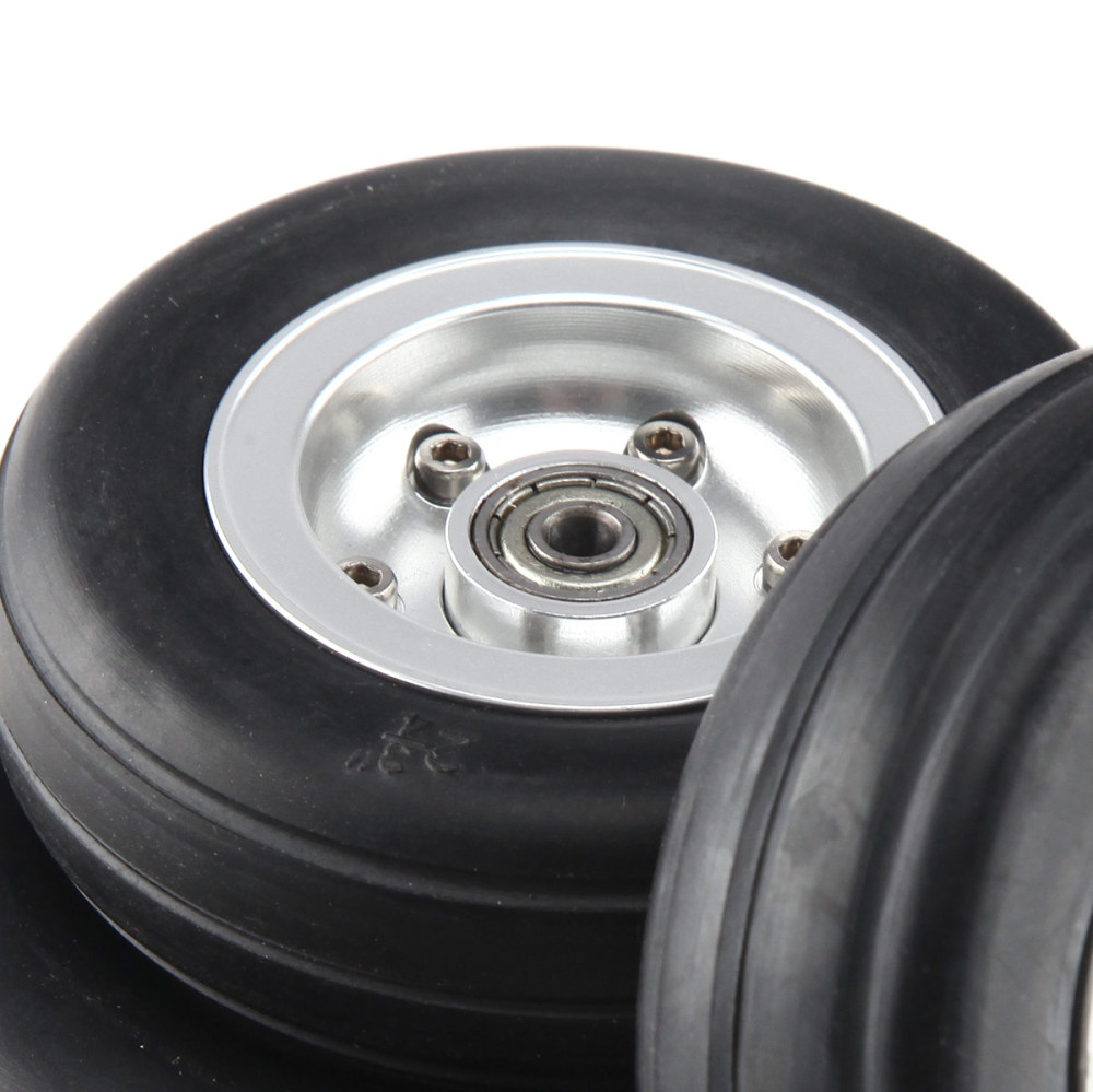 1pc 3.5inch Rubber Wheel Aluminum Hub with Wheel Adapter Rubber Tire For Model Aircraft RC Airplane
