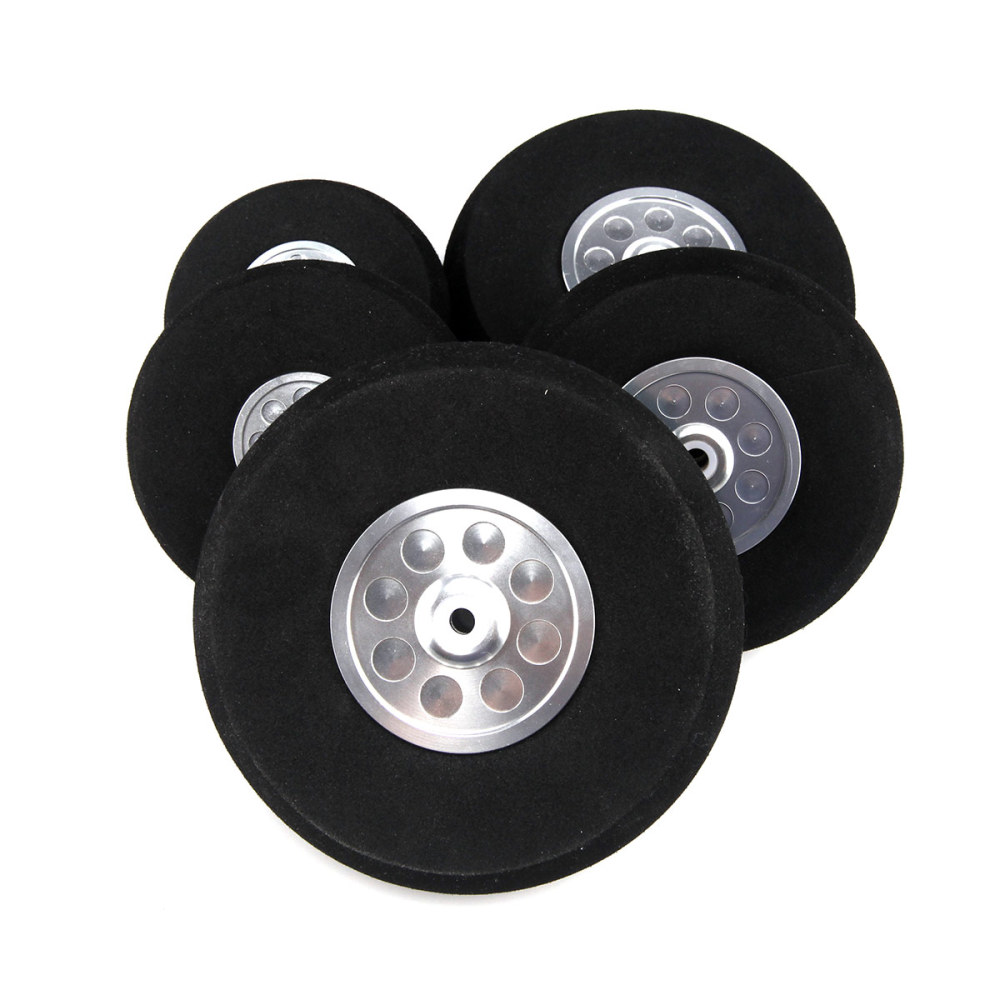 1 pair 3~8inch Durable Hard Sponge Wheel with Alunium Hub