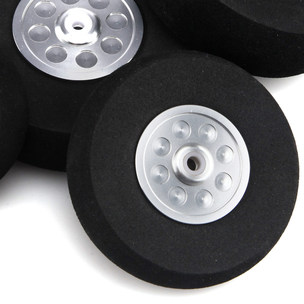 1 pair 3~8inch Durable Hard Sponge Wheel with Alunium Hub