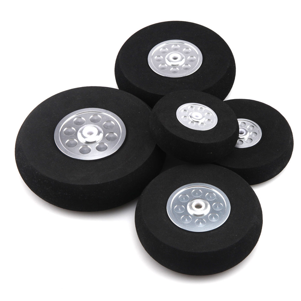 1 pair 3~8inch Durable Hard Sponge Wheel with Alunium Hub