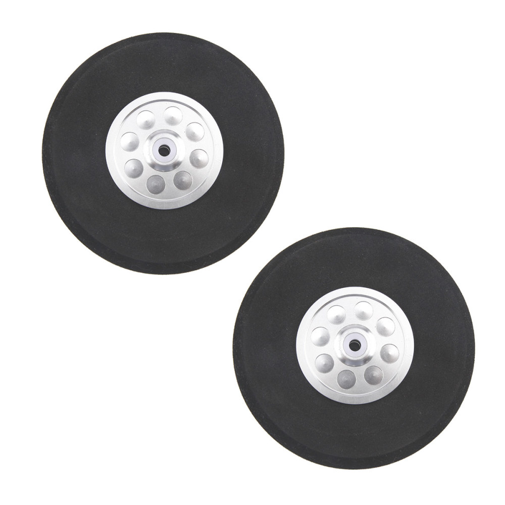 1 pair 3~8inch Durable Hard Sponge Wheel with Alunium Hub