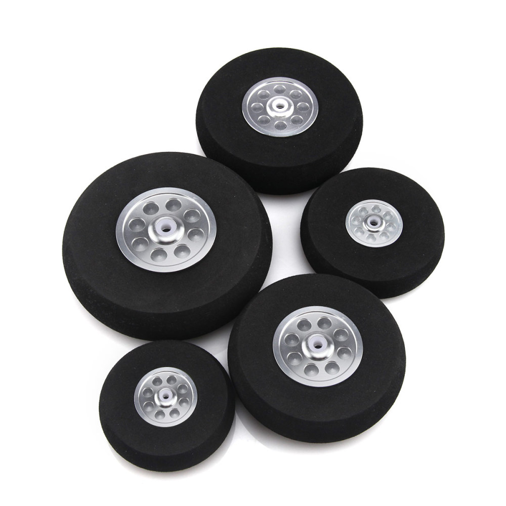 1 pair 3~8inch Durable Hard Sponge Wheel with Alunium Hub