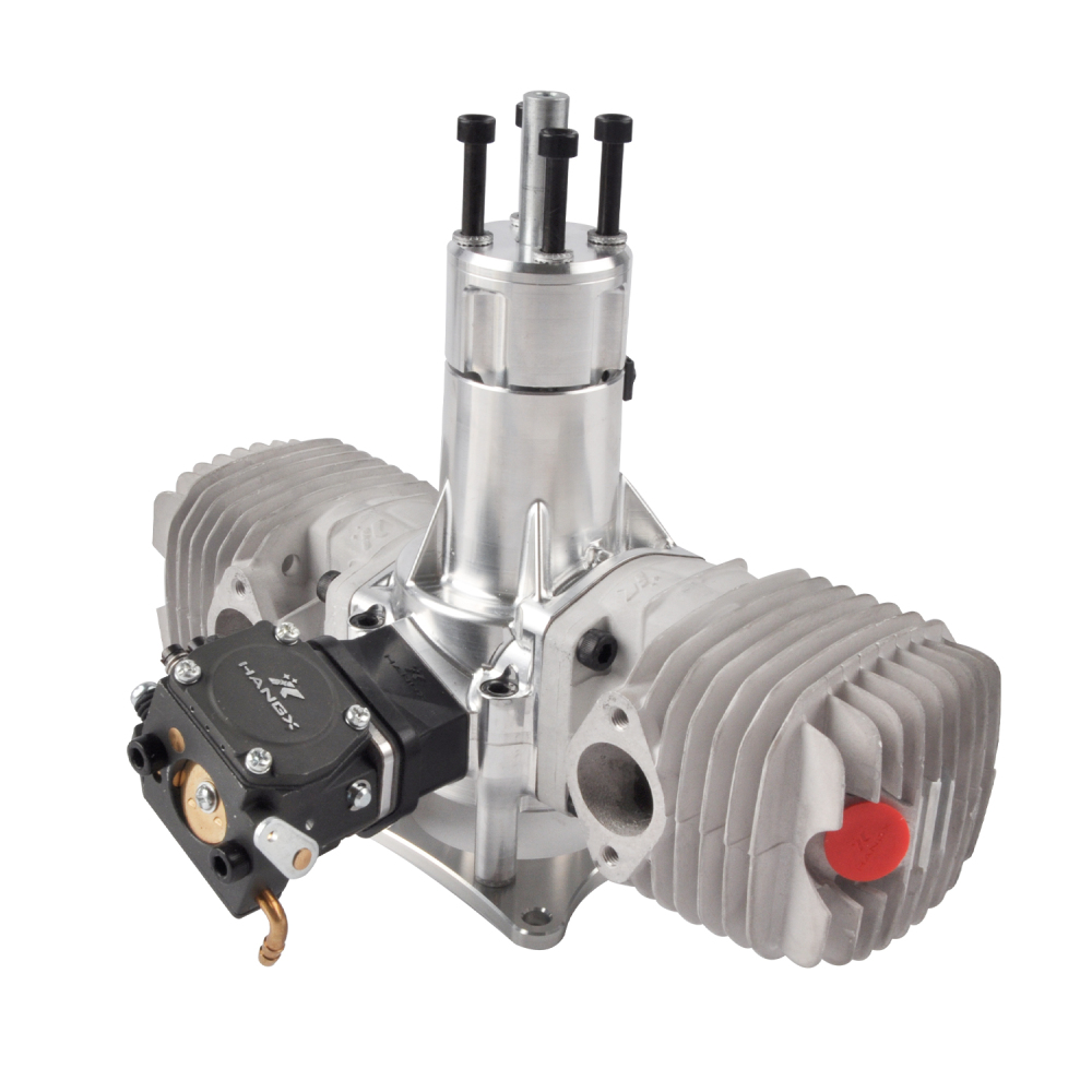 HANGX 75CC Engine Gasoline-powered twin-cylinder model aircraft engine 6V-14.4V Voltage