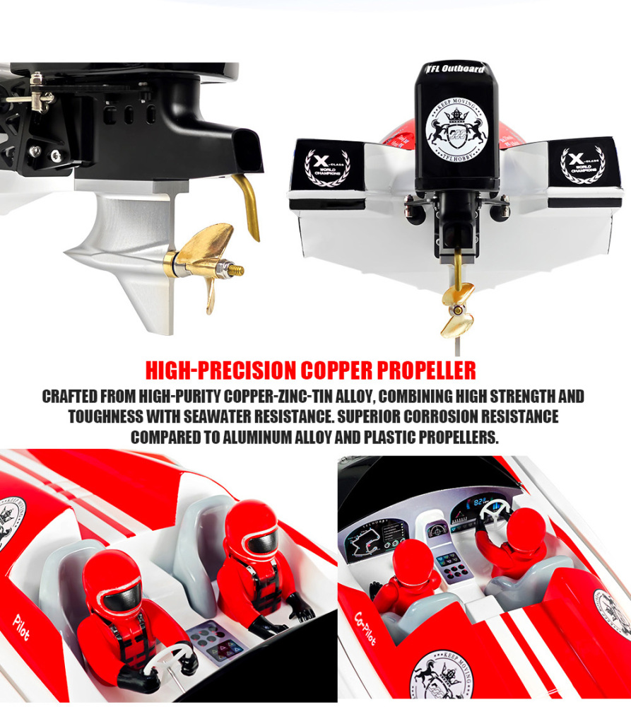 TFL 1148 WARRIOR 2 UKOPRA Class 3-X V-Type Remote Control Gasoline Ship Glass Fiber Fast Boat