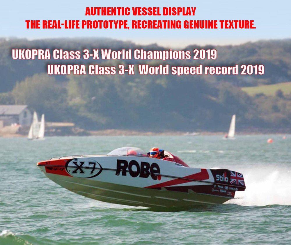 TFL 1148 WARRIOR 2 UKOPRA Class 3-X V-Type Remote Control Gasoline Ship Glass Fiber Fast Boat