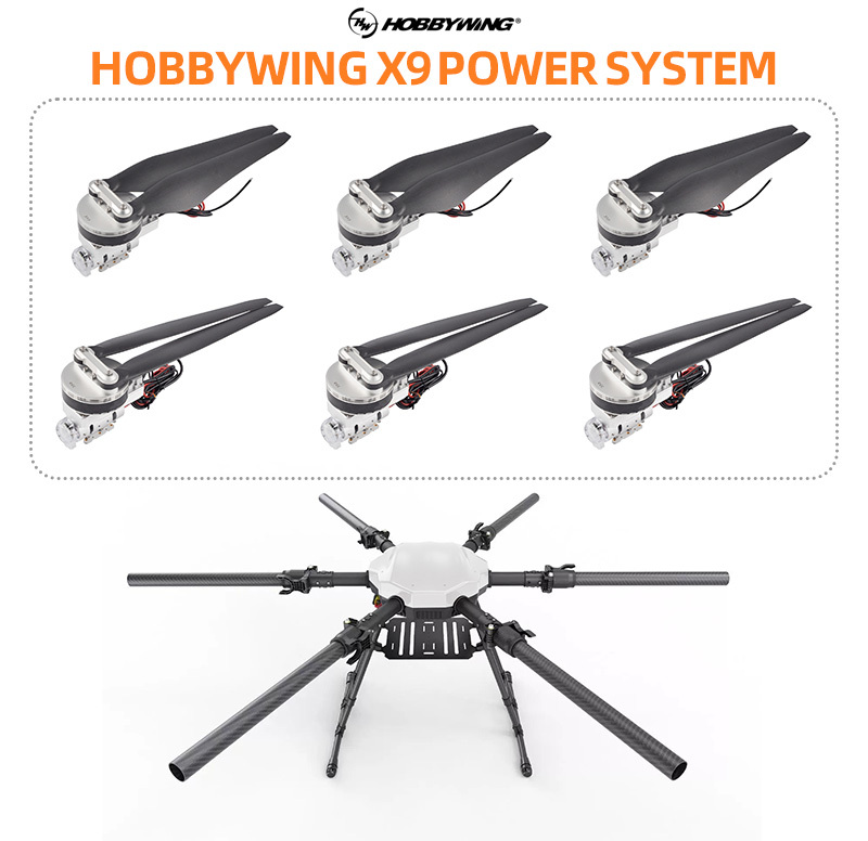 22KG Payload Training Machine Drone Frame UAV Frame With Hobbywing X9 Power System