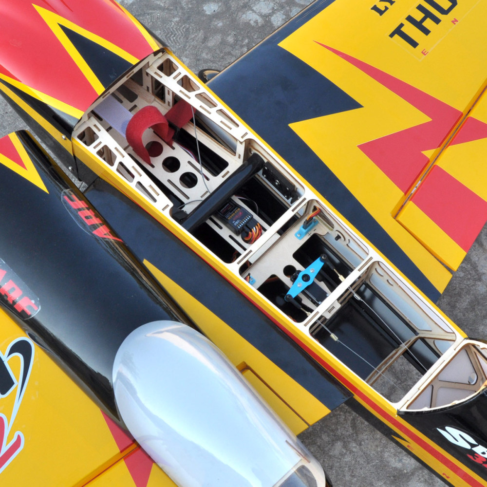 Sbach342 55inch RC Airplane Fuselage 3D Fix Wing Wooden Model Plane Frame