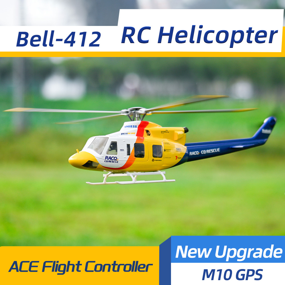 FLYWING BELL-412 Helicopter 4-blade M10N GPS Module H1 Syeterm 10 Channel Transtmitter RTF Version