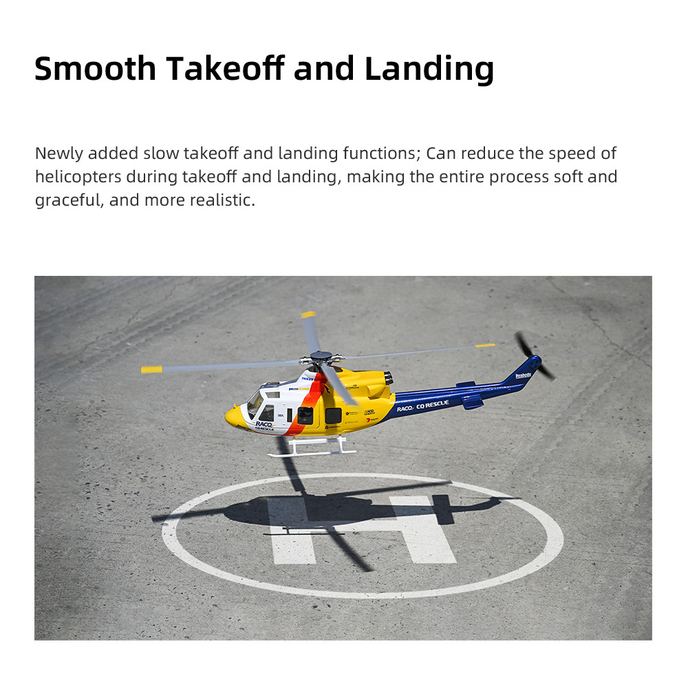 FLYWING BELL-412 Helicopter 4-blade M10N GPS Module H1 Syeterm 10 Channel Transtmitter RTF Version