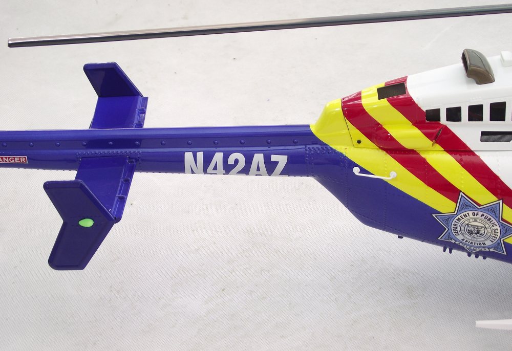 Air Rescue 470 B 407 ARF RC Helicopter Pre-Painted Fuselage 470 Size Blue White KIT Version