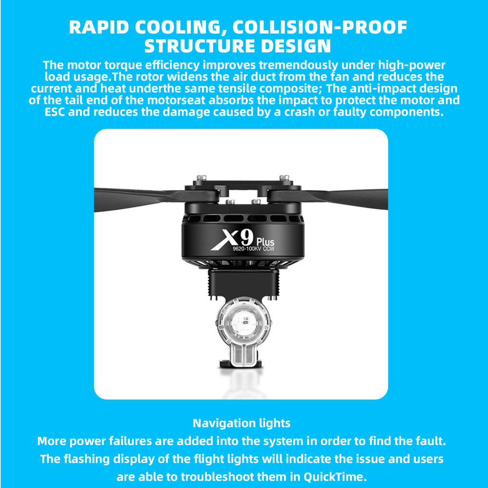 4PCS X9 Plus Power System 27KG Thrust 100KV Motor+ESC+Prop For Agriculture Drone