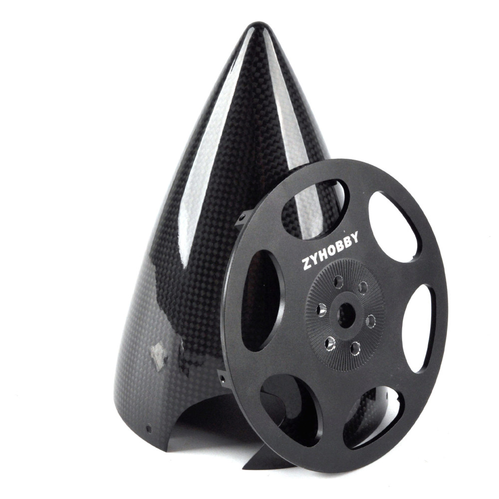 1pc 5inch Carbon Fiber Spinner w/ Alu Black Plate for DLE120/DLE130/GP123/DA120