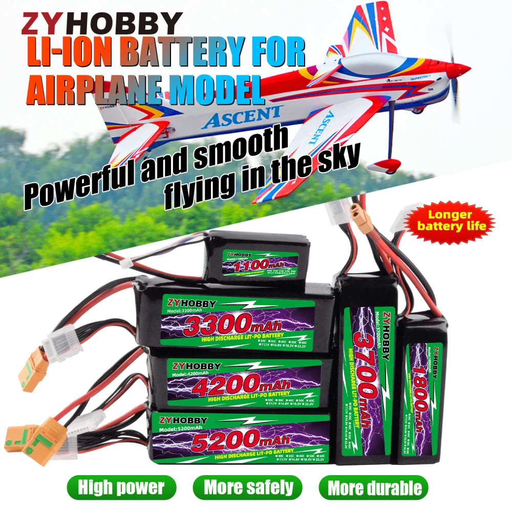 RC Model Battery 3S/4S/6S Li-ion Batteries for Model Aircraft Helicopters