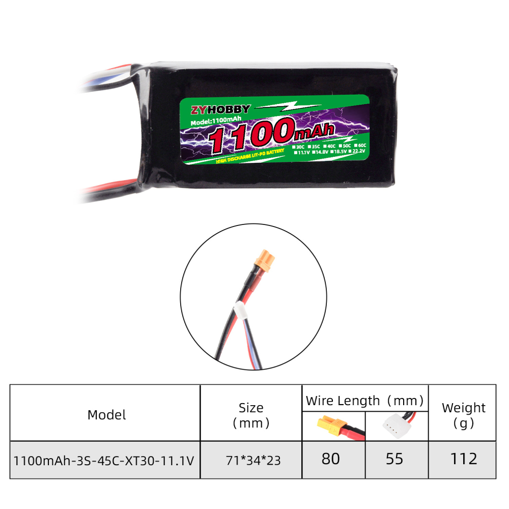 ZYHOBBY Li-ion Battery 3S/4S/6S For RC Airplane Model High Power More Longer Life Battery Various specifications available