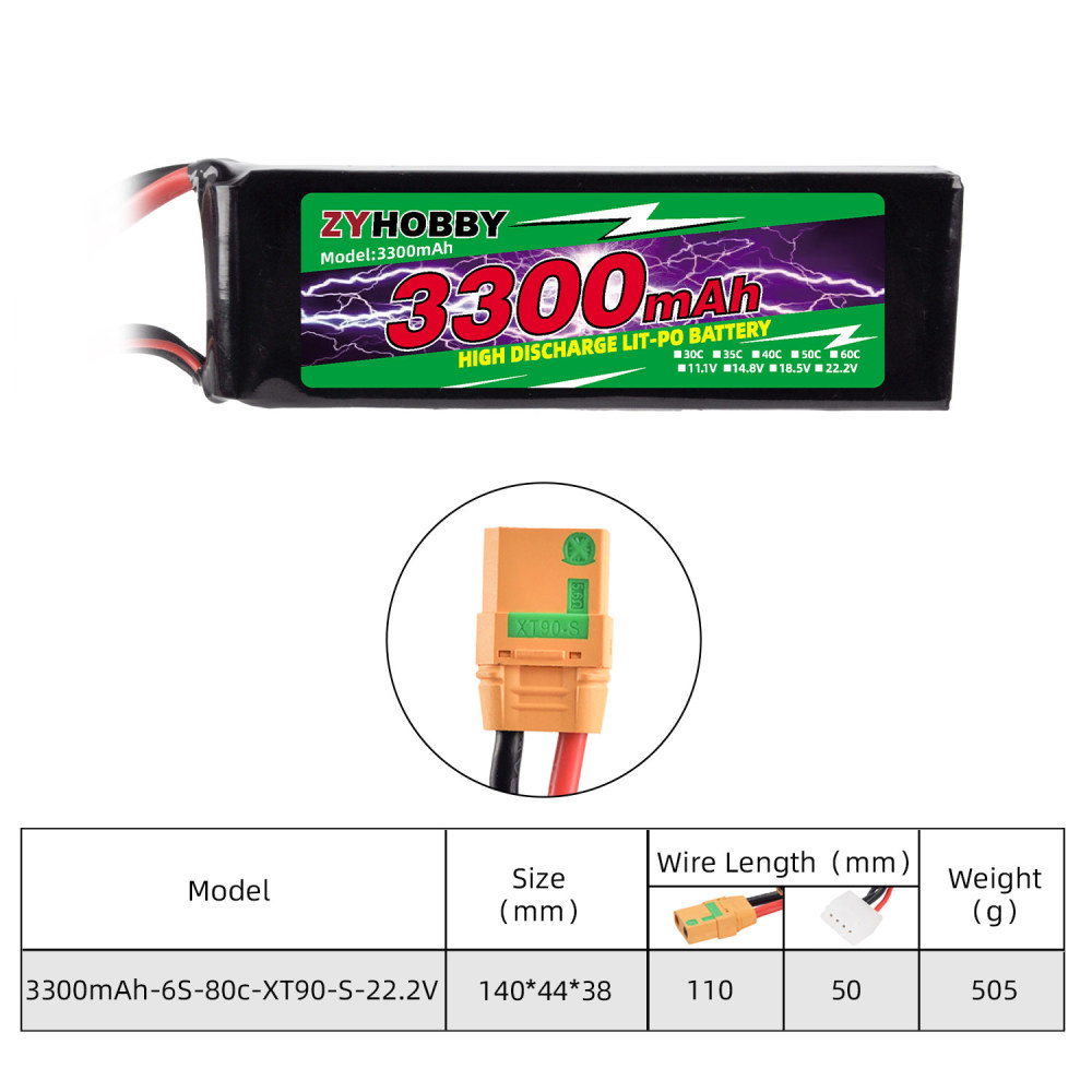 ZYHOBBY Li-ion Battery For RC Airplane Model High Power More Longer Life Battery Various specifications available