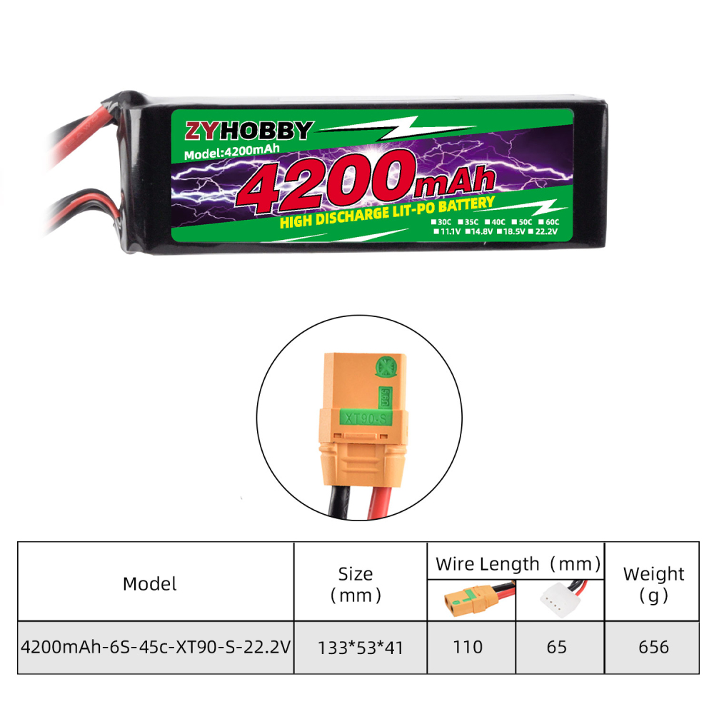 ZYHOBBY Li-ion Battery 3S/4S/6S For RC Airplane Model High Power More Longer Life Battery Various specifications available