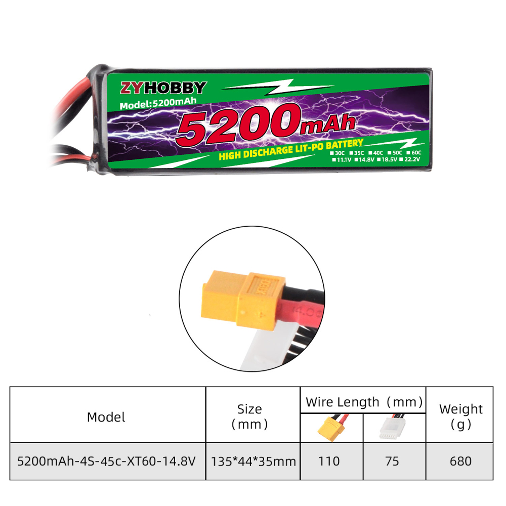 ZYHOBBY Li-ion Battery For RC Airplane Model High Power More Longer Life Battery Various specifications available