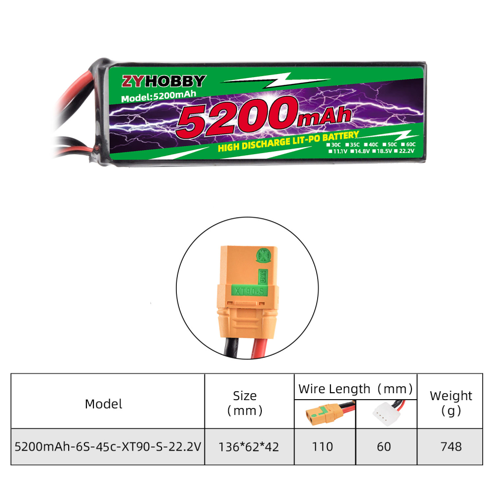 ZYHOBBY Li-ion Battery 3S/4S/6S For RC Airplane Model High Power More Longer Life Battery Various specifications available