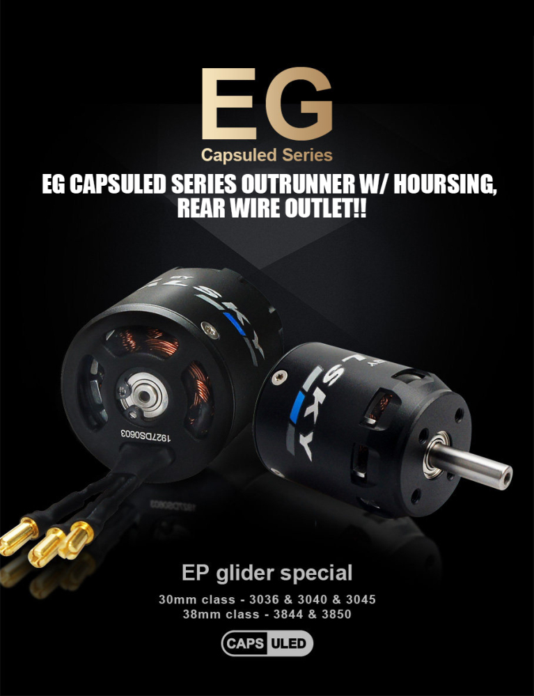 Dualsky EG XM3045EG-8 Capsuled Series 1250KV 11-14.8V Motor for Glider Airplane