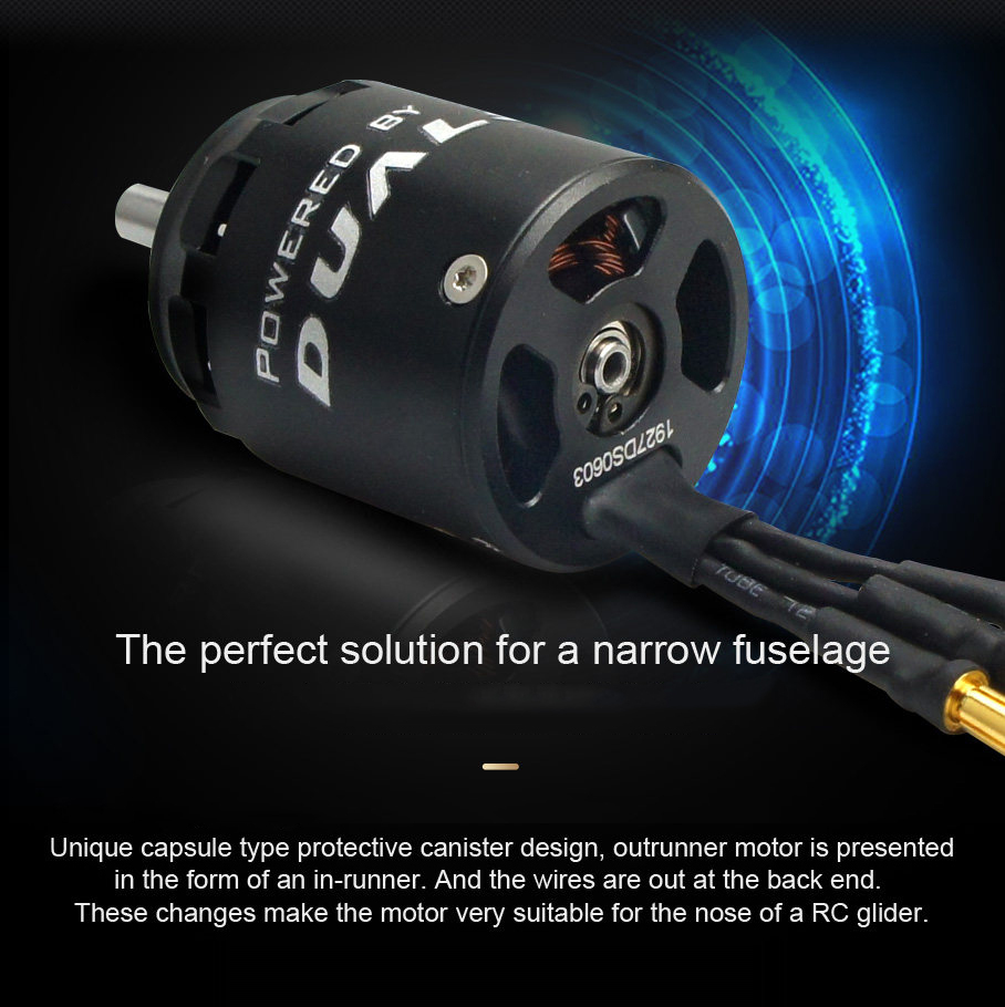 Dualsky EG XM3045EG-8 Capsuled Series 1250KV 11-14.8V Motor for Glider Airplane