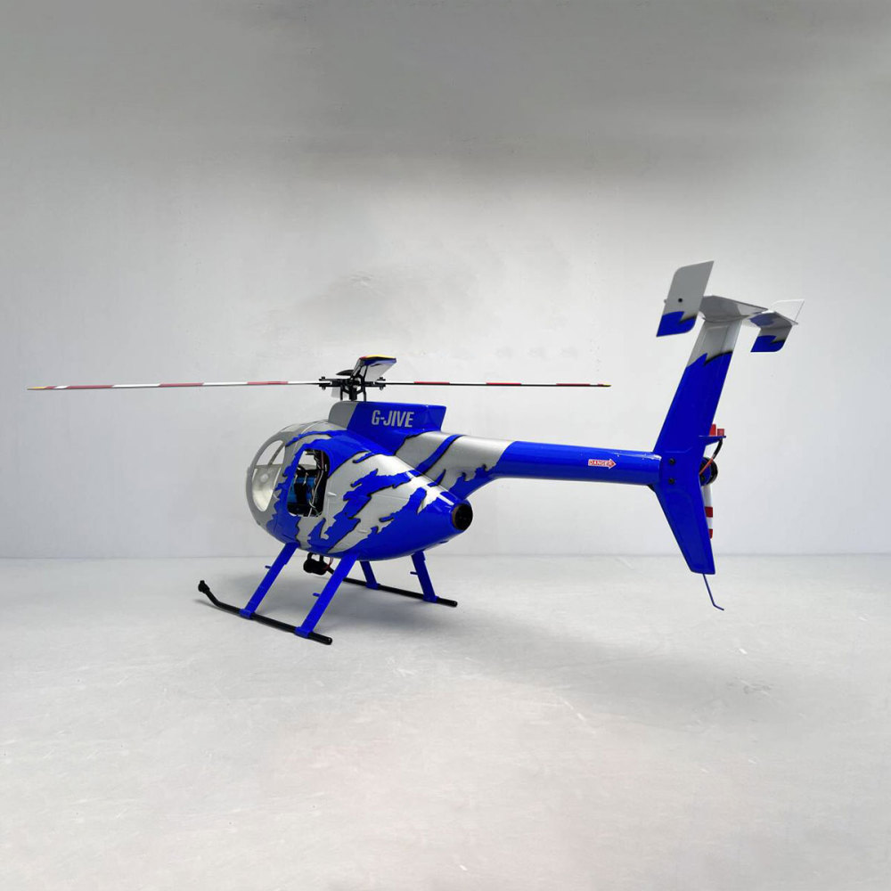 Roban RTF 470 Size MD500E 4 blades RC Helicopter GJIVE Blue Hughes GPS Model US STOCK