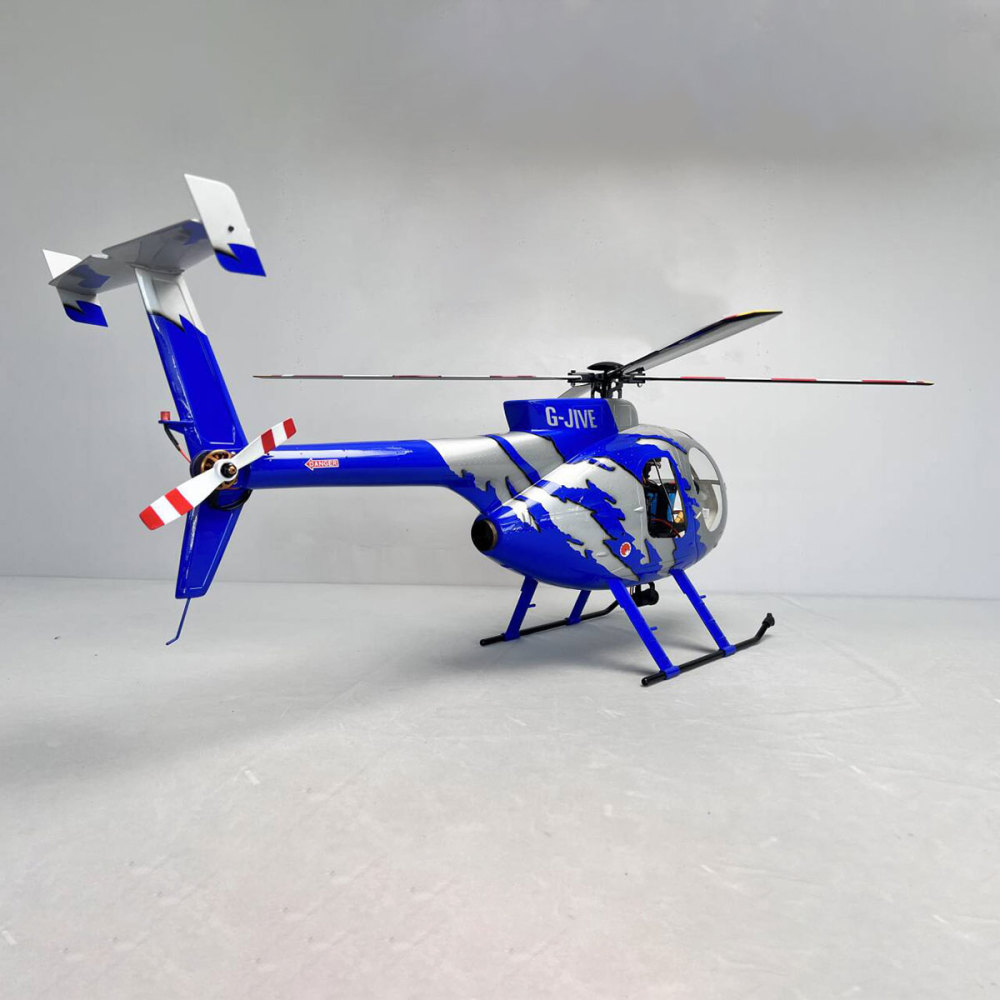 Roban RTF 470 Size MD500E 4 blades RC Helicopter GJIVE Blue Hughes GPS Model US STOCK