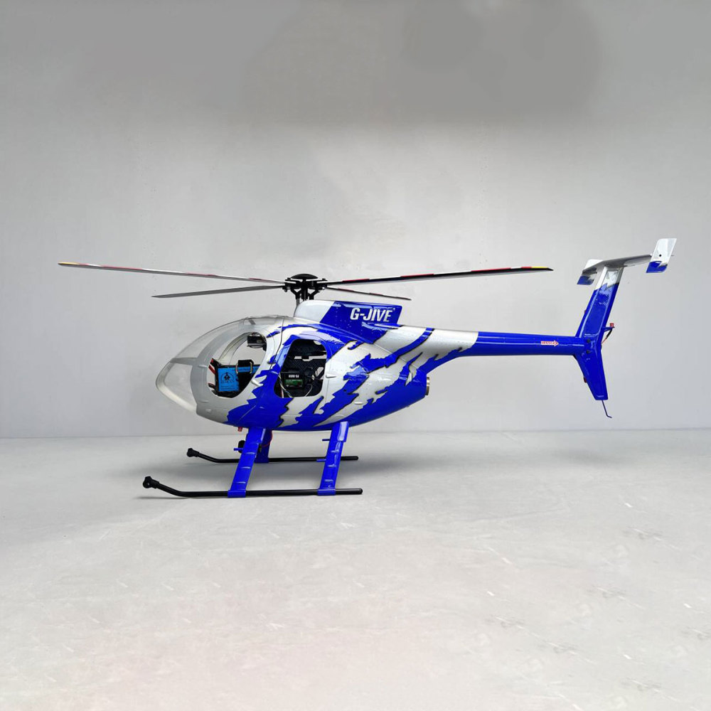 Roban RTF 470 Size MD500E 4 blades RC Helicopter GJIVE Blue Hughes GPS Model US STOCK