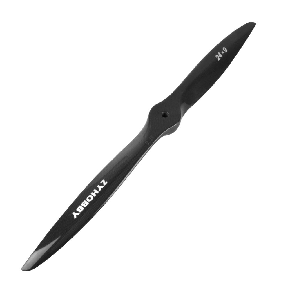 Carbon Fiber Propeller 18 Inch/ 19 Inch/ 20 Inch/ 22 Inch/ 23 Inch/ 24 Inch/ 27 Inch/ 28 Inch 2-Blade Carbon Fiber RC Airplane Propeller Prop for Gas Fixed-Wing RC Planes Airplanes (24x9)