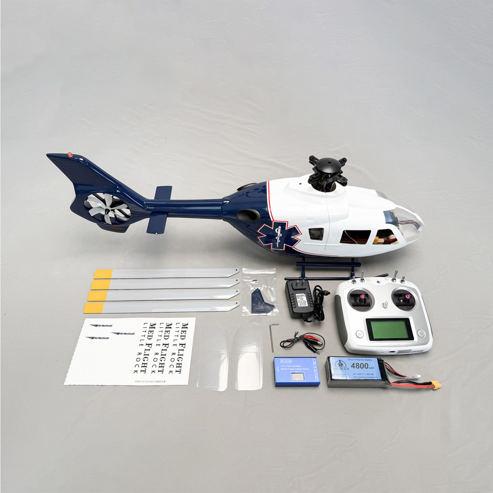 Roban RTF 450 Size EC135 Med Flight Little Rock RC Helicopter 4 blades X2 Model