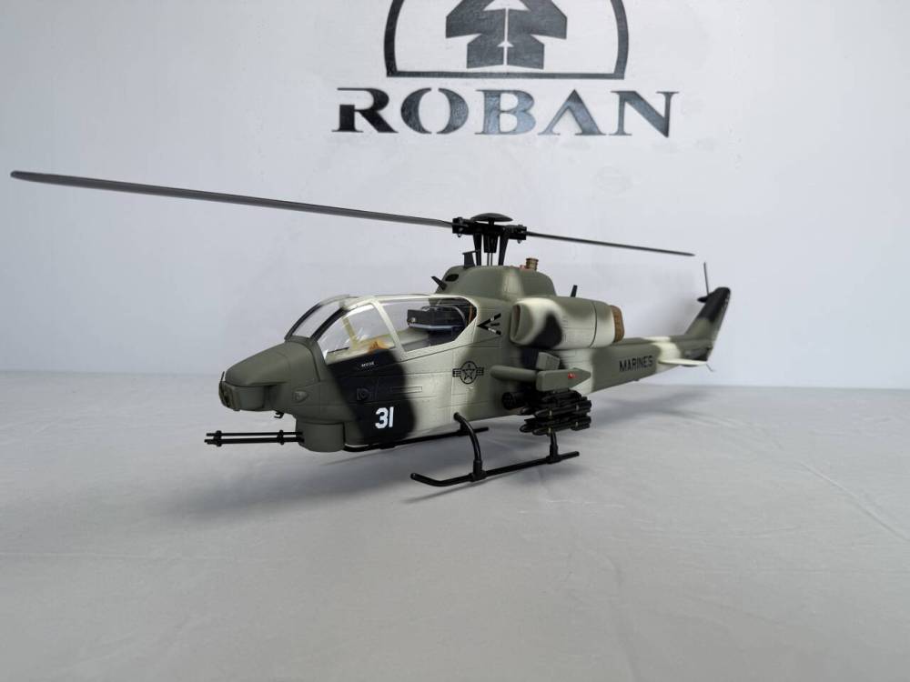 ROBAN RTF AH-1 470 Size Cobra Military Camouflage RC Helicopter X2 GPS Model
