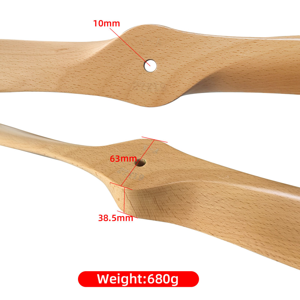 Propeller Made of Lightweight Wood Gas-Powered for RC Aircraft Model