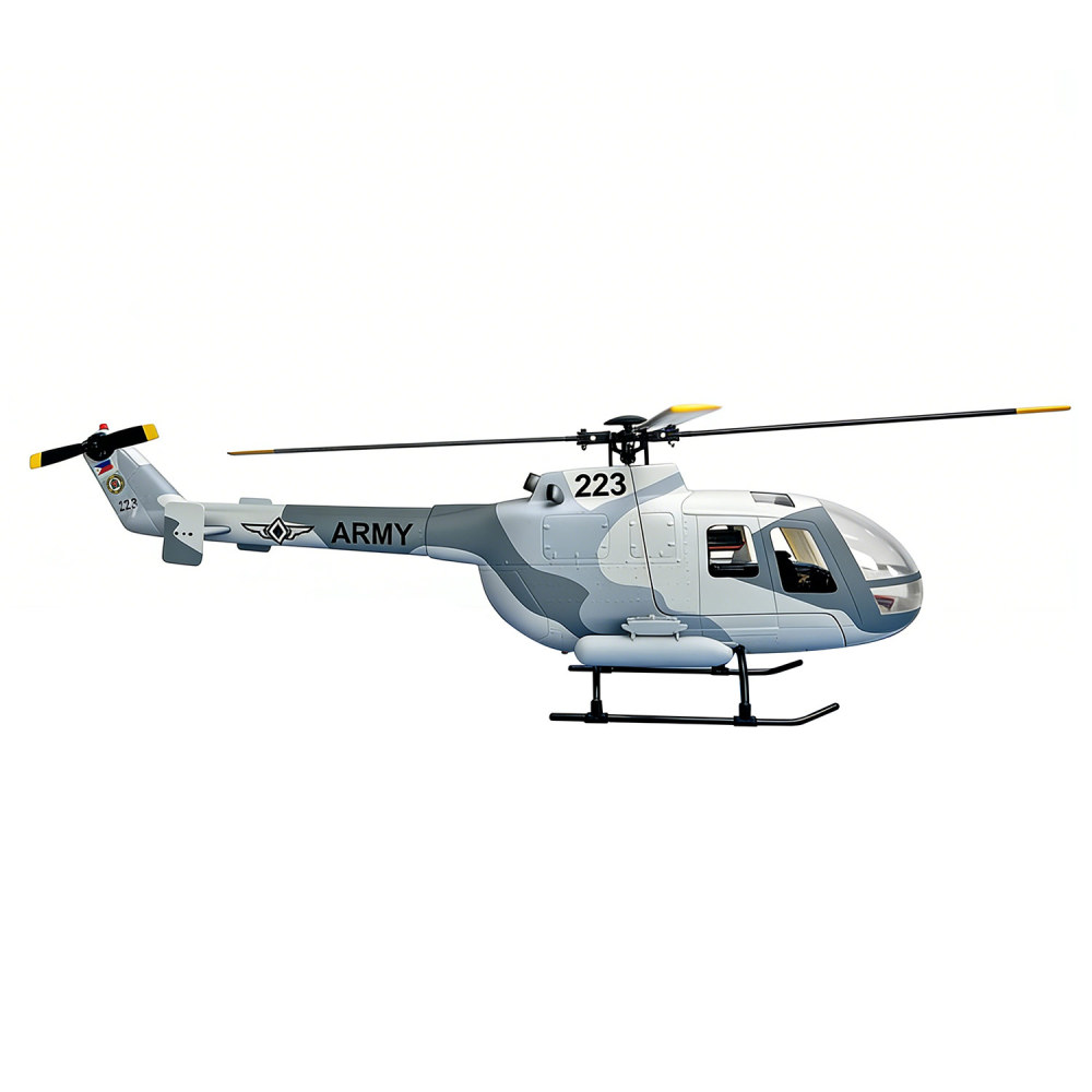 ROBAN RTF 450 Size BO-105 ARMY Camouflage RC Helicopter 4 blades X2 GPS Model