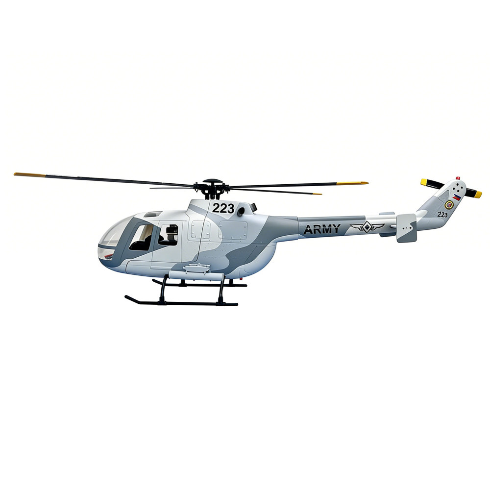 ROBAN RTF 450 Size BO-105 ARMY Camouflage RC Helicopter 4 blades X2 GPS Model
